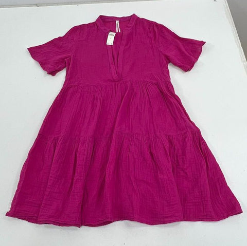 NWT Anthropologie The Kallie Pink Flowy Gauze Tunic Dress Women's M