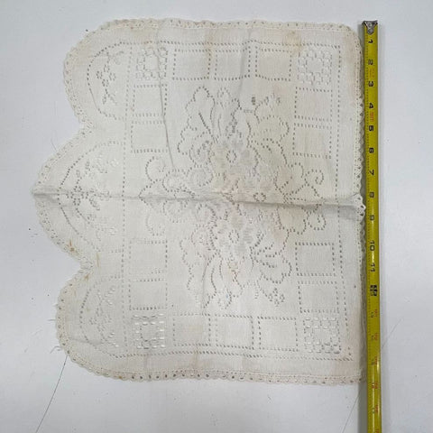 Vintage Lot of 3 Handmade Crochet Lace Pieces Filet Crochet Bag Doilies