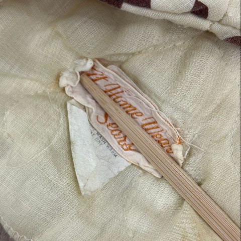 Vintage 70s Sears At Home Wear Quilted Floral Zip Front Robe Sz 10/12