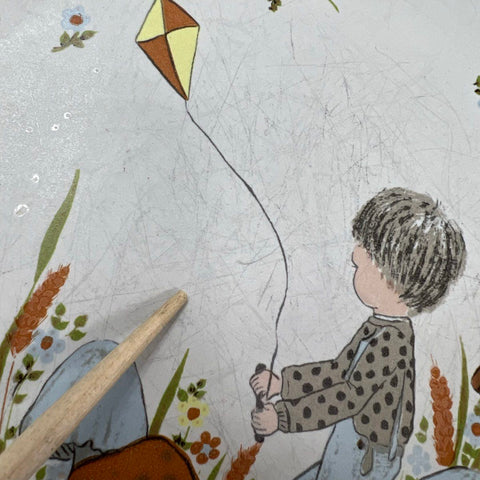 Vintage Denby Dream Weavers England 3-Piece Child's Dish Set Plate Bowl Mug