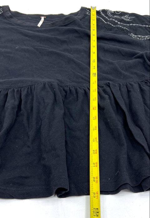 Free People Maeve Womens Top Blouse Lot Boho Embroidered Bird Print Sz M L