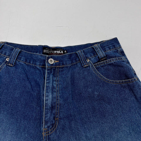 Vintage Y2K Southpole Baggy Carpenter Denim Jeans Blue Skater Sz 36x30