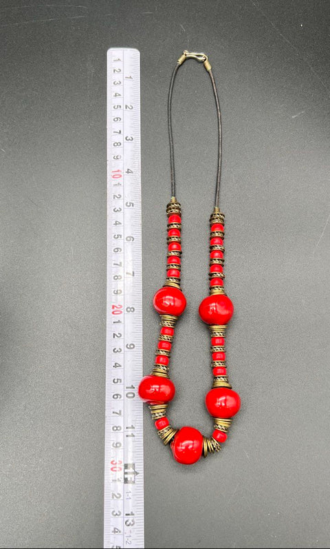 Chunky Bohemian Brutalist Necklace Cuff Ring Jewelry Lot of 5 Pieces