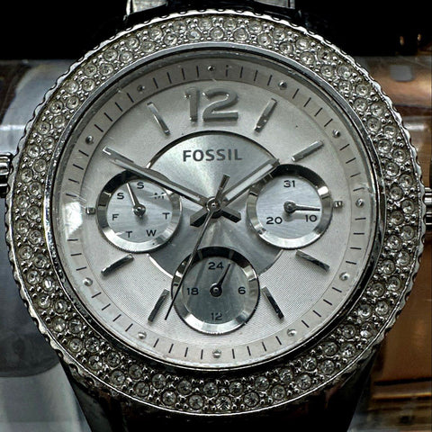 Fossil Womens Watch Lot of 3 Crystal Bezel Models ES-2997 ES3588 AM4508