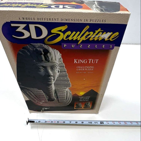Milton Bradley 3D Sculpture Puzzle King Tut 163 Layer Vintage 1995 Open Box