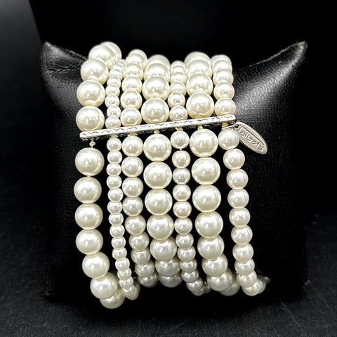 Talbots & Unbranded Faux Pearl Costume Jewelry Lot Necklaces Bracelets 10pc