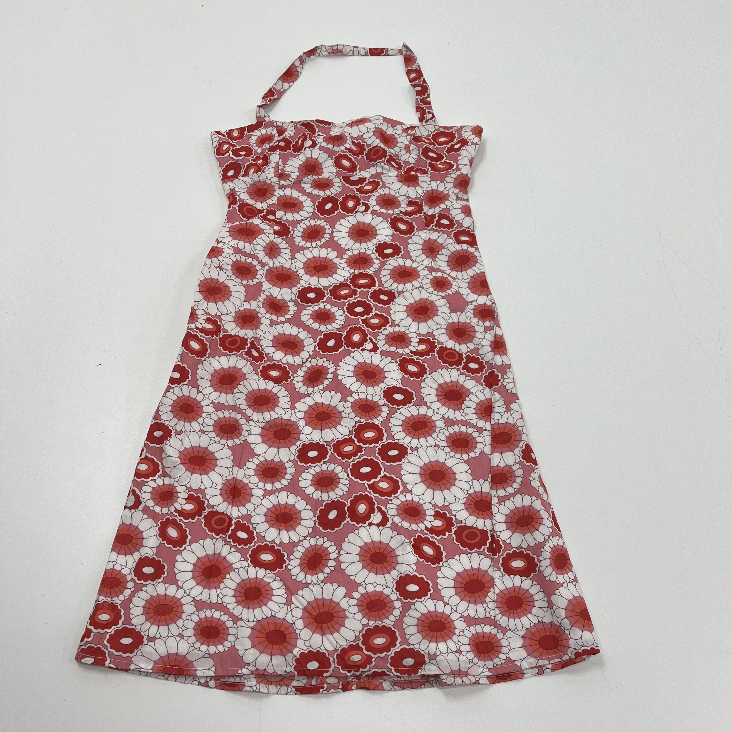 NWT French Connection Pink Floral Halter Midi Dress Broken Strap Women's Size 2