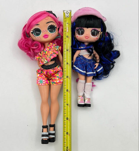 LOL Surprise OMG and Tweens Fashion Doll Lot 2 Pieces Mixed Series Pink Blue
