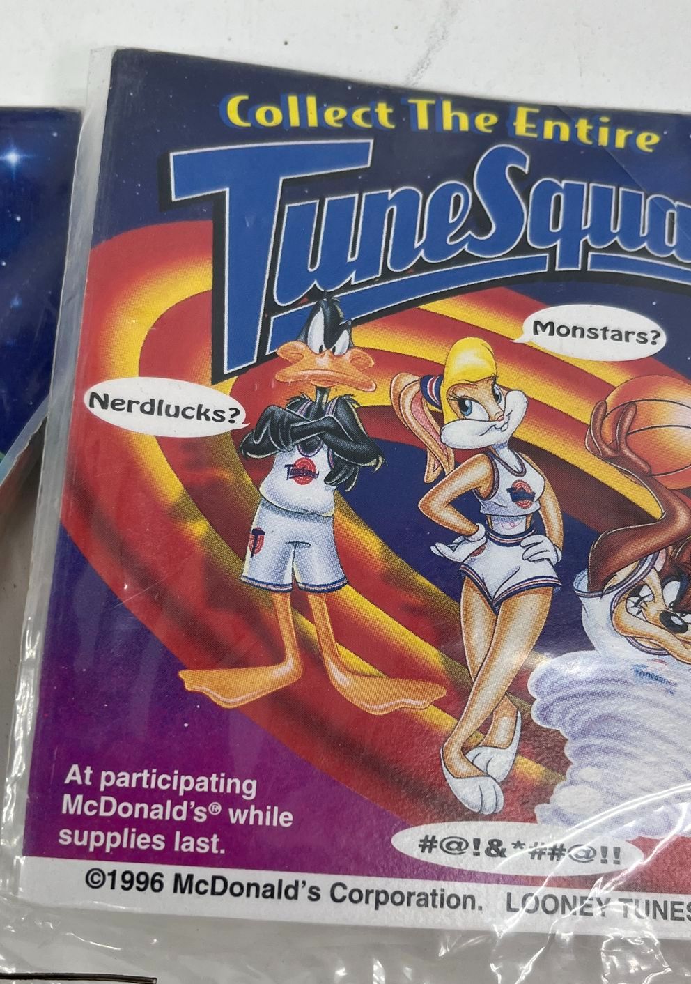 1996 Space Jam McDonald's Daffy Duck Lola Bunny Plush Lot 2pc Sealed New