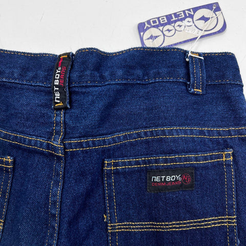 Net Boy Boys Vintage Y2K Wide Leg Dark Wash Denim Jeans Sz 12 NWT