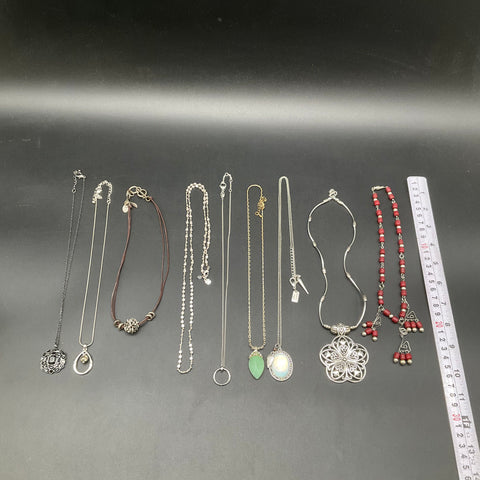 Fossil Lucky Brand Lia Sophia Vintage America Costume Necklace Jewelry Lot of 9