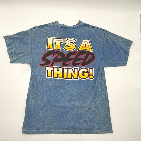 Vintage 1996 Bill Elliott McDonald's Racing T-Shirt Kudzu Acid Wash Sz L