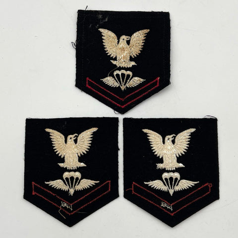US Navy Parachute Rigger Petty Officer 3rd Class Patches Lot 3 Vintage WW2