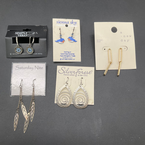 Costume Jewelry Lot 13 Pairs Anthropologie Chico's Vera Wang Madden NYC Pearls