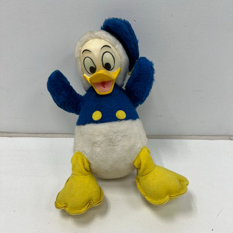 Vintage Disney Donald Duck Plush Doll California Stuffed Toys Vinyl Face 1960s