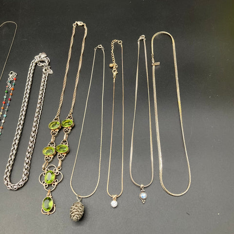 Fashion Jewelry Lot of 11 Vintage and Modern Necklaces Pendants Bracelets