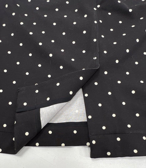 Maeve by Anthropologie Women's Black White Polka Dot Midi Skirt Pockets NWT M
