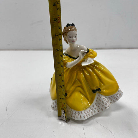 Royal Doulton The Last Waltz HN 2315 Figurine Bone China 1965 Yellow Dress 8"