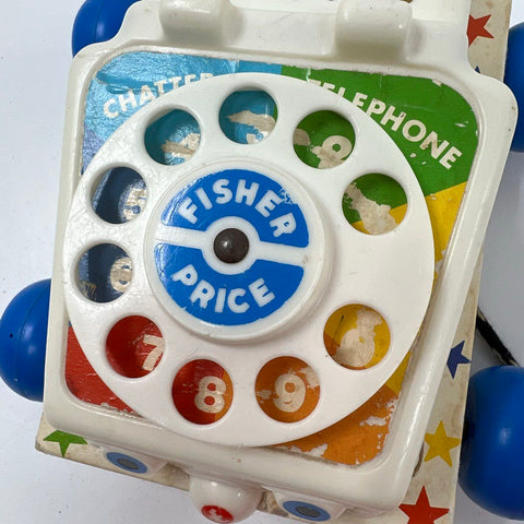 Vintage 70s 80s Fisher Price Chatter Phone Xylophone Metal Top Toy Lot