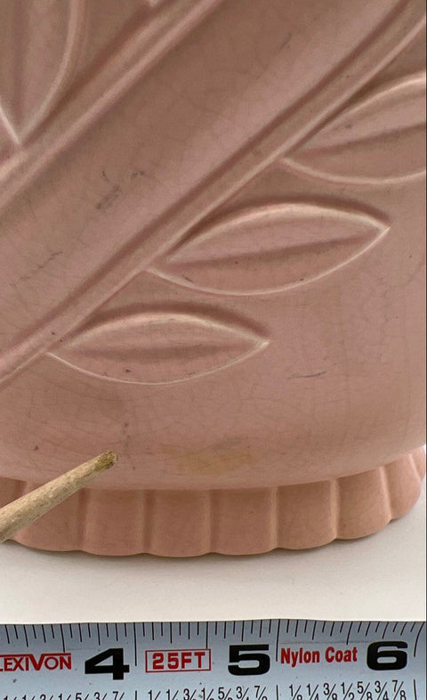 Red Wing 1174 Double Handled Vase Pink Ceramic Art Pottery Mid Century USA