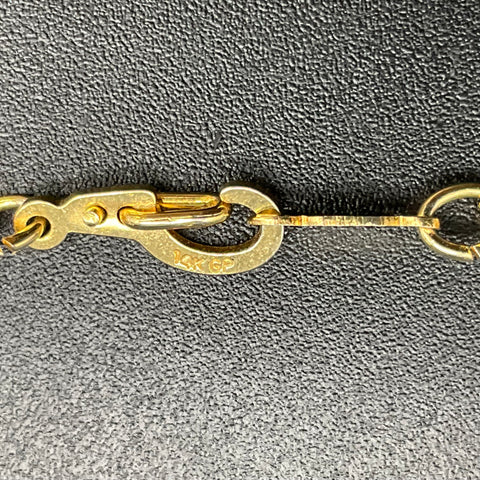 Vintage 14K GP Gold Plated Flat Interlocking Link Chain Necklace 19"