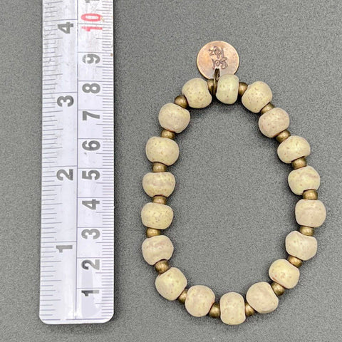 Bel Koz Women's Cashmere Clay Bead Necklace & Bracelet Set Artisan Made Haiti