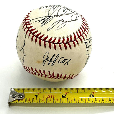 Rawlings Signed Baseball Jeff Conine Jeff Cox Carlos Maldonado Erik Pappas