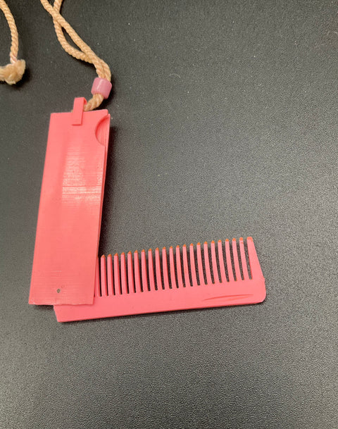 Vintage Mid-Century Girl's Pink Celluloid Toy Jewelry Set Watch Compact Comb