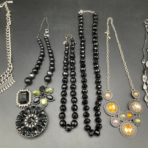 Sugarfix & Roman Necklace Lot 9pc Vintage to Modern Statement Costume Jewelry