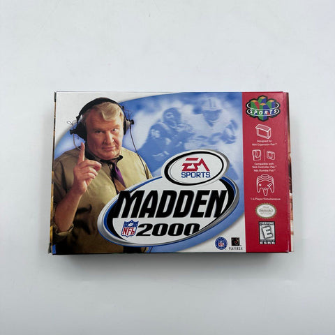 Madden NFL 2000 Nintendo 64 N64 CIB Complete Box Manual EA Sports Tested NTSC