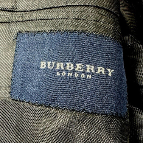 Burberry London Men's Black Two Button Suit Jacket Blazer Size 48