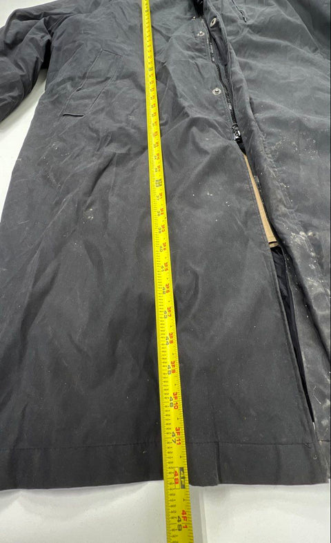 Rochester Big & Tall Men's Black Lined Trench Coat Overcoat Size 2XB