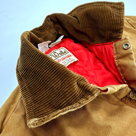 Vintage 80s Walls Blizzard Pruf Insulated Duck Canvas Coveralls Sz L Tall USA