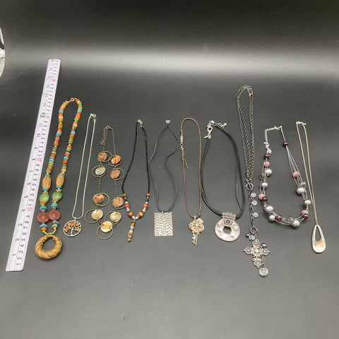 Chico's Lia Sophia Fashion Jewelry Lot of 11 Necklaces Beaded Pendant Vintage