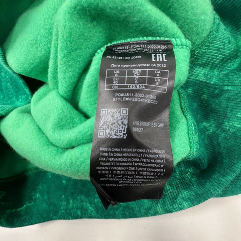 NWT Guess x Brandalised Oleen Green Banksy Cropped Sweatshirt Womens S