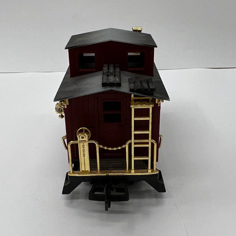 D&W R.R. Model Train Caboose and Metal Track Lot G Scale Vintage Style