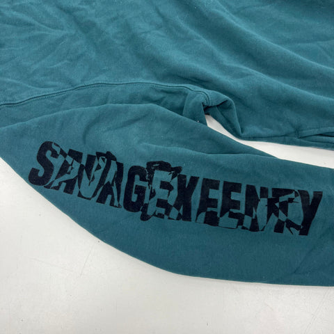 Savage X Fenty Dark Green Hooded Full Zip Logo Jumpsuit Romper Women's