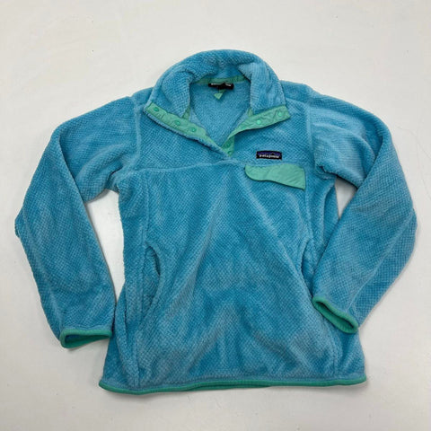 Patagonia Women's Blue Green Re-Tool Snap-T Fleece Pullover Jacket Size XS
