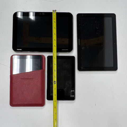 Samsung Toshiba Kindle NuVision Tablet Lot 4 Piece Untested For Parts Only