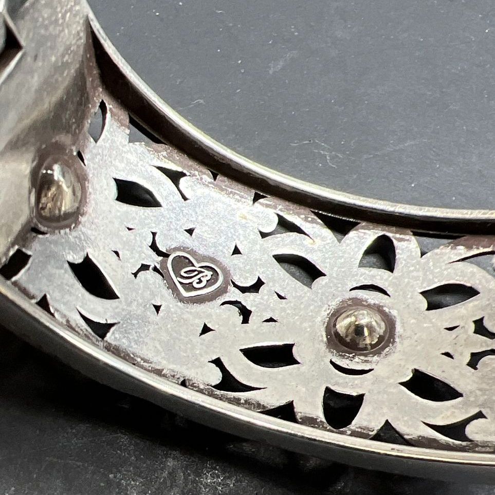 Brighton Silver Plate Belmonte Crystal Floral Bracelet