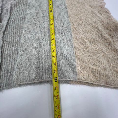 Saturday Sunday Women's Lot of 2 Cardigan Vests Multicolor Gray Fuzzy Knit O/S