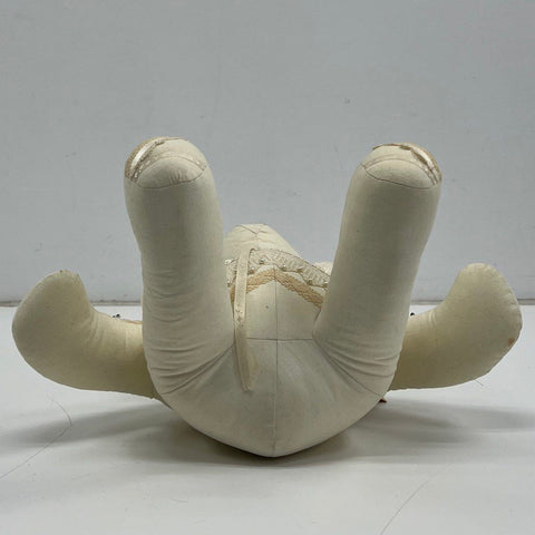 Jacqui's Klassie Junque Handmade Teddy Bear Fabric Lace Faux Pearl w/ Tag