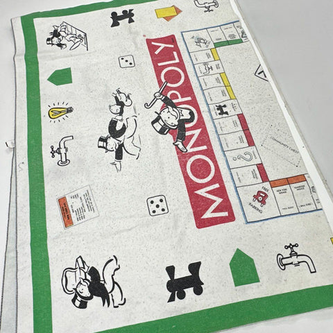 Monopoly Blanket Board Game Throw 65x86 Vintage Parker Brothers USA