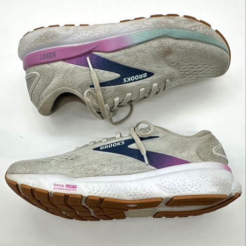 Brooks Ghost 16 Grey Purple Gradient Neutral Running Shoes Size 9