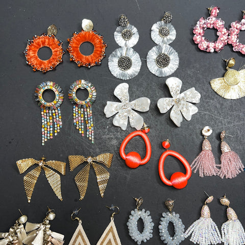 Lot of Baublebar & Others Statement Dangling Earrings