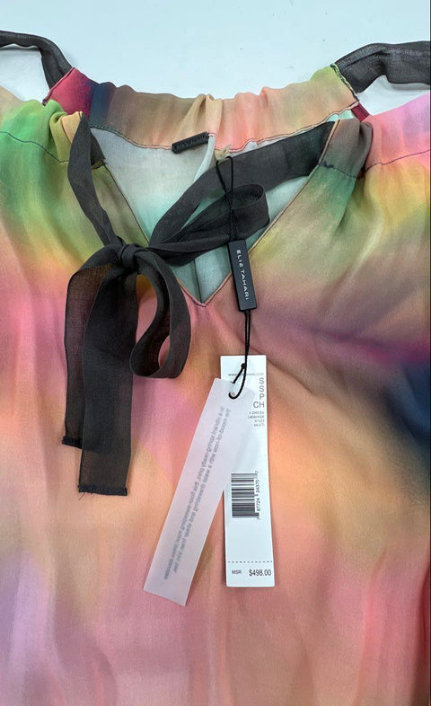 Elie Tahari Women's Multicolor Abstract Print Sleeveless Maxi Dress Sz S NWT