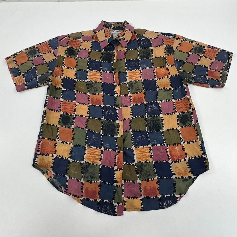 VTG Women's Mixed Brands Multicolored Button Up Shirts Lot of 8 - Size S/M