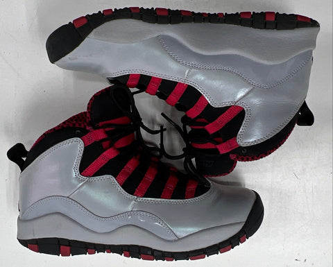 Nike Air Jordan 10 Retro GS Wolf Grey Legion Red Girls Youth Size 4.5Y