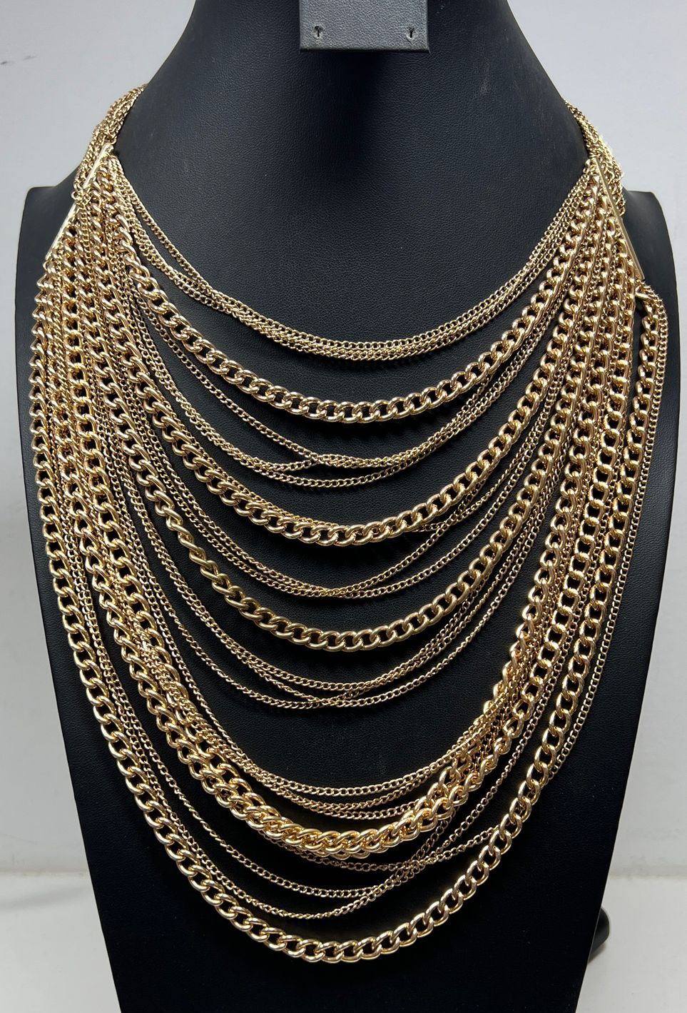 Olivia Welles Gold Tone Mutli-strand Chain Necklace NWT