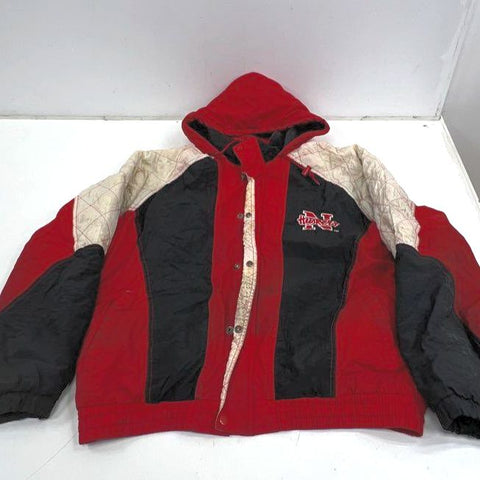 Vintage 90s Starter Nebraska Huskers NCAA Hooded Puffer Jacket Sz L